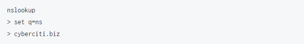 nslookup command