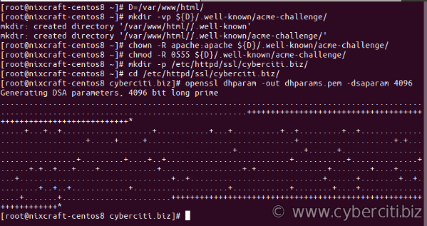 خروجی فرمان openssl