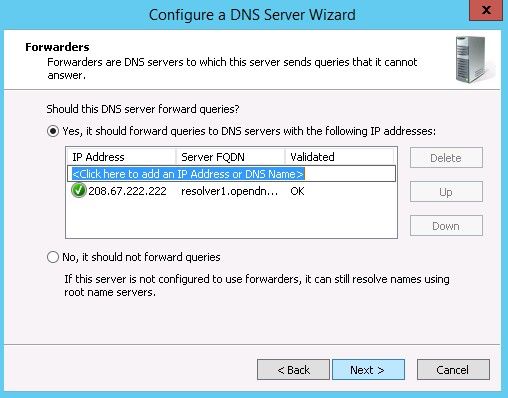 تنظیم ارجاع به سرورهای دیگر DNS