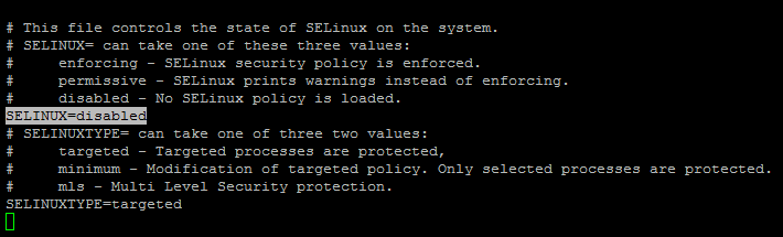 غیرفعال‌کردن SELinux