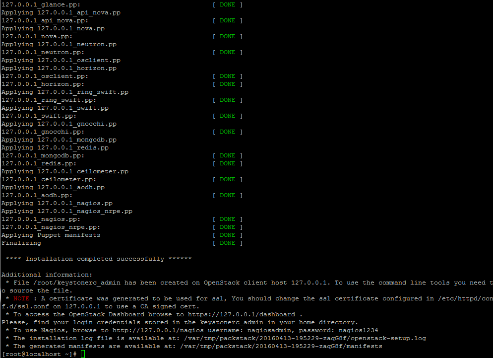 تکمیل نصب OpenStack