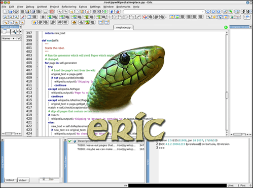  کد ادیتور پایتون Eric Python