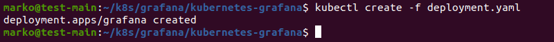 کاربرد kubectl برای ساخت فایل تنظیمات بکارگیری ابزار Grafana