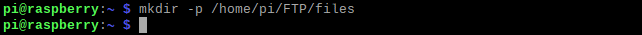 ایجاد یک دایرکتوری برای سرور FTP در Raspberry Pi